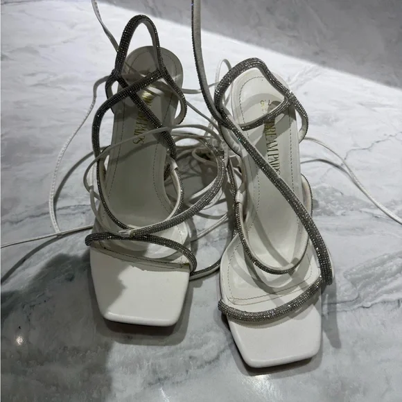 Elegant Silver Strappy Heels - Picture 7 of 7